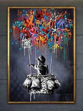 Balloon Poster, Banksy Art, Wall Art